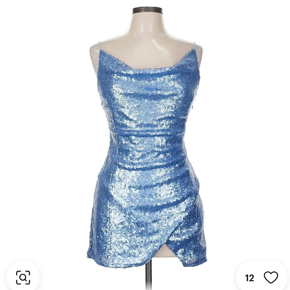 Urban Outfitters Shimmering Blue Sequin Dress
